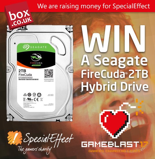 boxcouk's tweet photo. Enter our @gameblast2017 #Competition https://t.co/G2giqDLKOr &amp; you could #win a @Seagate FireCuda 2TB #charity #giveaway #Gameblast17 https://t.co/1gDqX3MumA