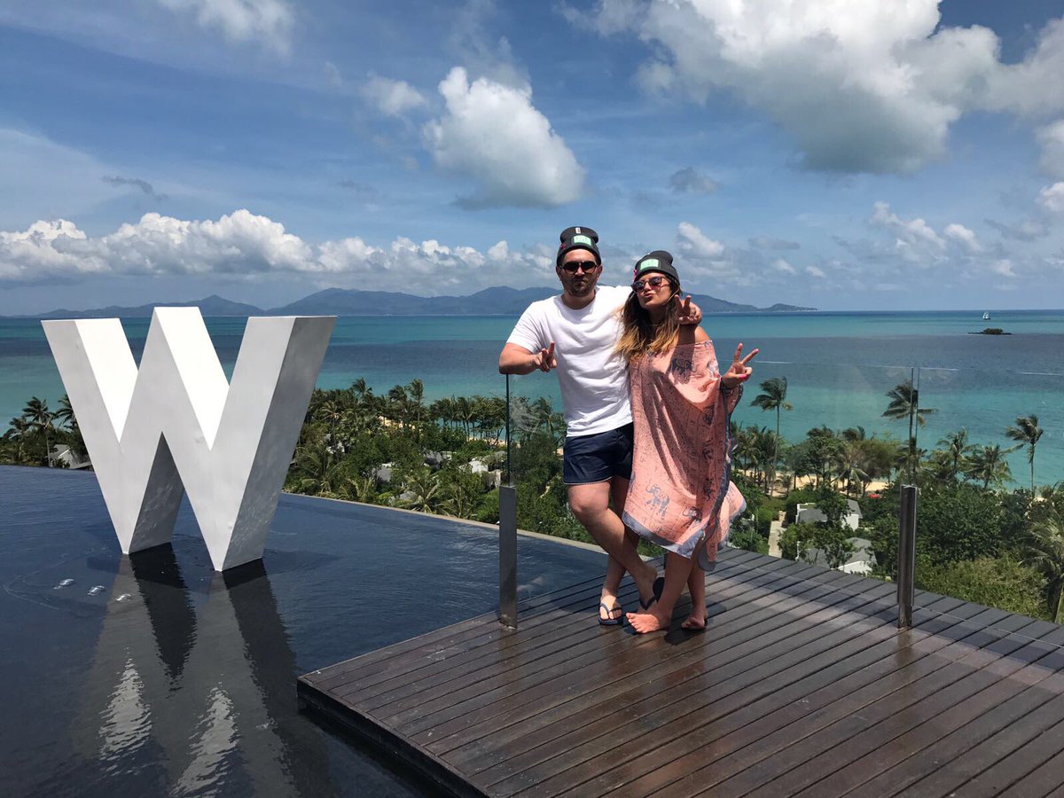 Could we be more jealous of this #GR8HatChallenge? Here's <a href="/JoshuaT89/">Joshuaa Thompson</a> &amp; <a href="/meganbrooking10/">Meganbrooking</a> at the W in #KohSamui! Looks like #paradise! xxx