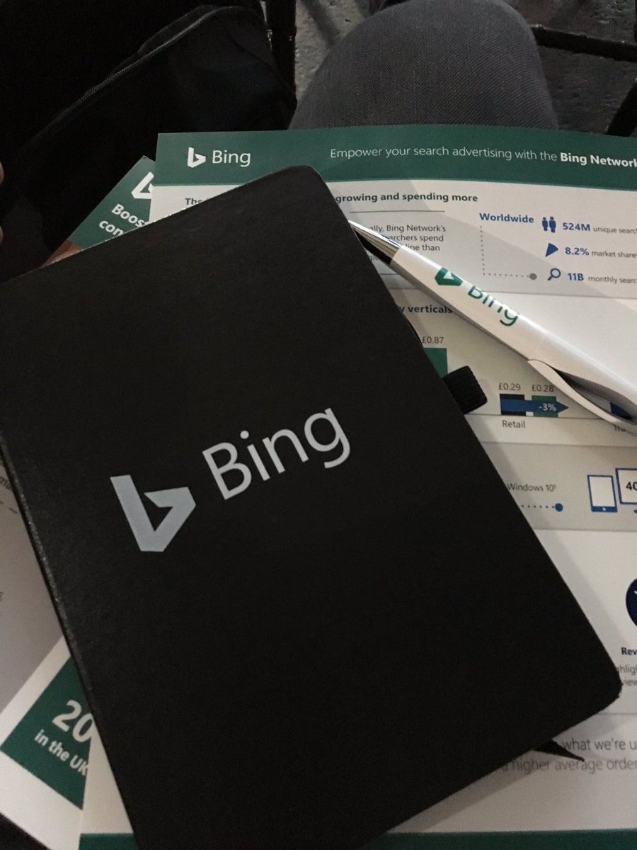 iambrettcullen's tweet photo. Everyone likes a notebook and pen gift! Swatting up on search today at #BetterWithBing https://t.co/z6nyyT6nm0