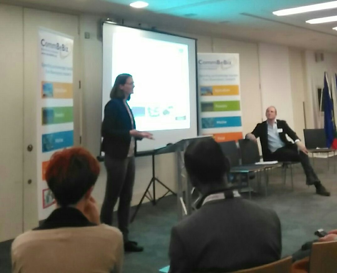 aineregan's tweet photo. Biotechnology PhD student, Lisa Marx wants to make it easier to produce medical drugs - great pitch! #commbebiz https://t.co/qVQ4ykqbBy