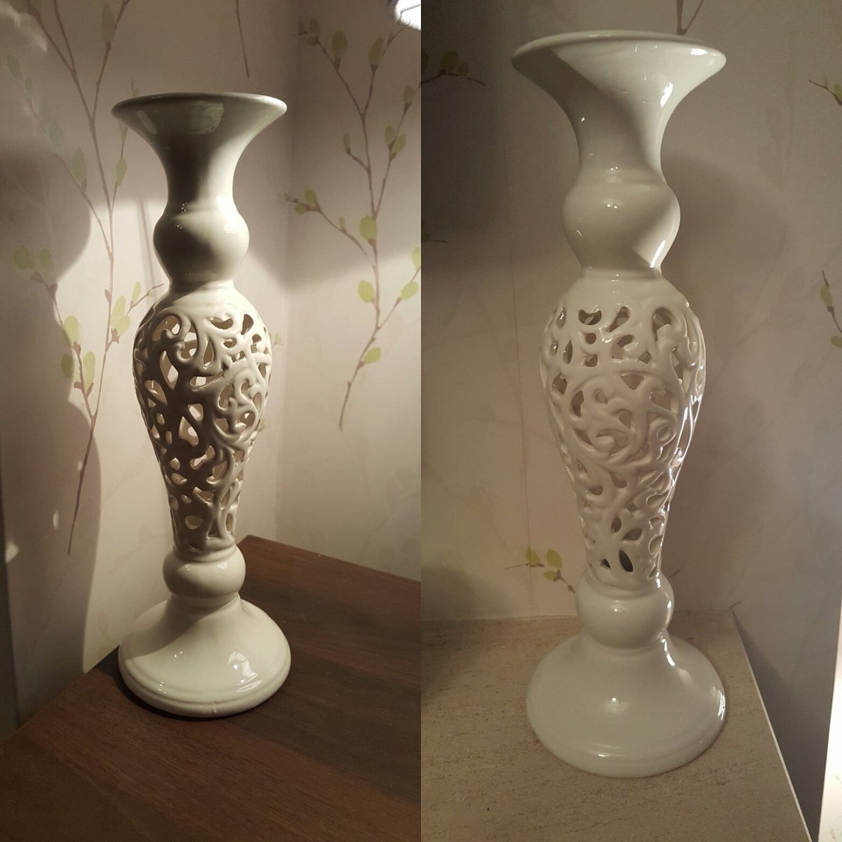 Lovefairtradegy's tweet photo. #candlestickholders #homedecor #mothersday#homedecoration #htlmp #lovechicgrimsby #shabbychic stands approx 30cm £12 +£2.95 p&p #ukpostage https://t.co/etBim0aq5h