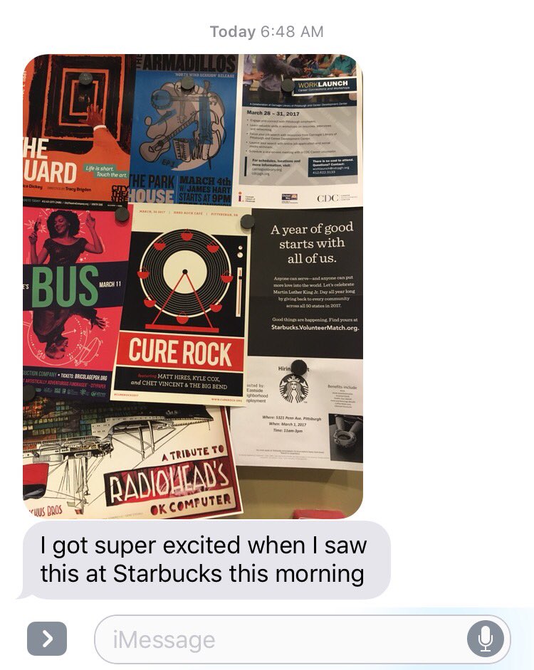 CureRockPgh's tweet photo. When your posters start popping up in the community...and before the sun rises #CureRock #Pittsburgh https://t.co/rdSvTU2OnV