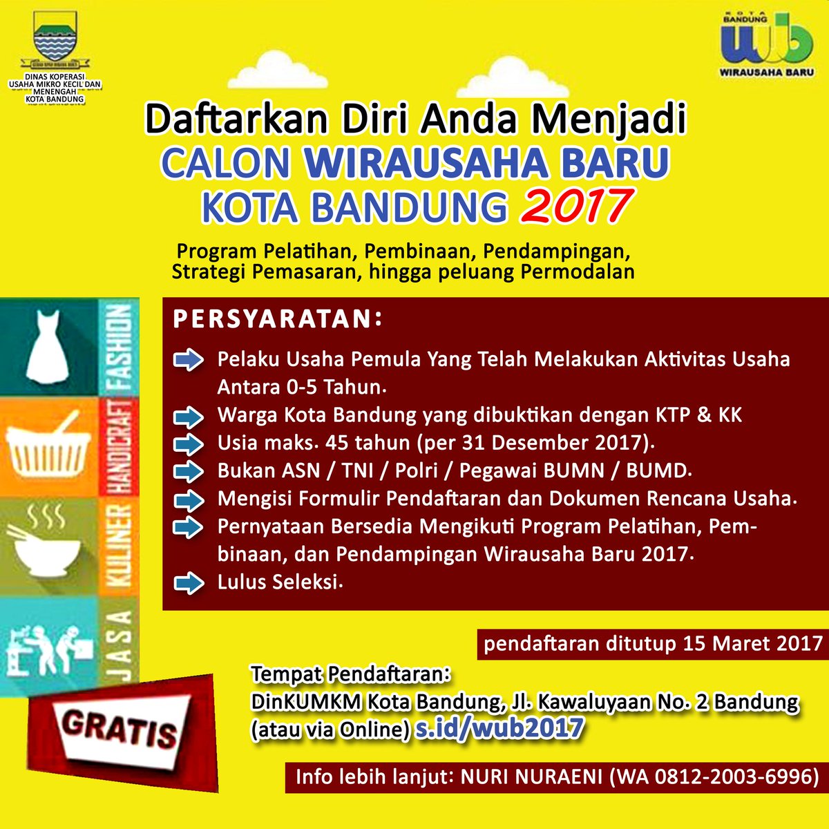 Yuk jadi #WUB2017
Cara online: s.id/wub2017

<a href="/ridwankamil/">Ridwan Kamil</a> <a href="/OdedMD/">Oded Muhamad Danial</a> <a href="/yossiirianto/">Yossi Irianto</a> <a href="/PrianaW/">Priana Wirasaputra</a>
<a href="/PRFMnews/">Radio PRFM</a> <a href="/infobdg/">BANDUNG ᮘᮔ᮪ᮓᮥᮀ</a> <a href="/infobandung/">infobandung</a> <a href="/ata_lia/">Atalia Praratya</a>