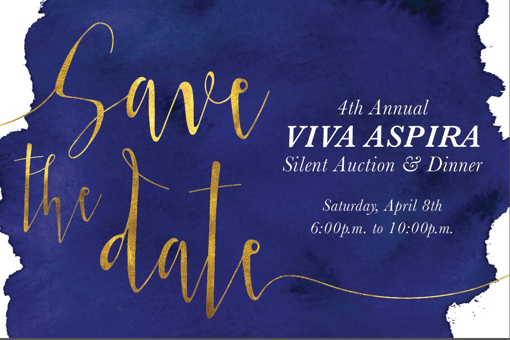 Save The Date!!! 4th Annual VIVA ASPIRA Silent Auction &amp; Dinner - Saturday, April 8th, 2017  edl.io/n675869