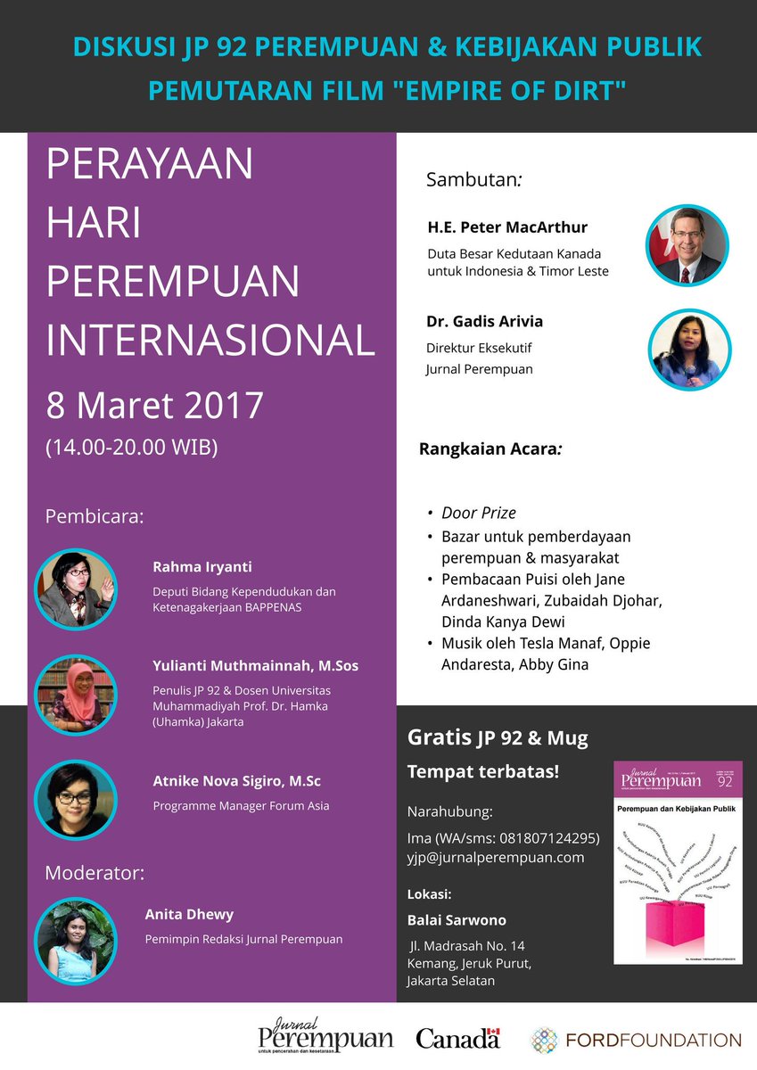 jurnalperempuan's tweet photo. Mari rayakan #HPI2017 bersama. #JP92 #PerempuandanKebijakanPublik https://t.co/oxDrQM8jve