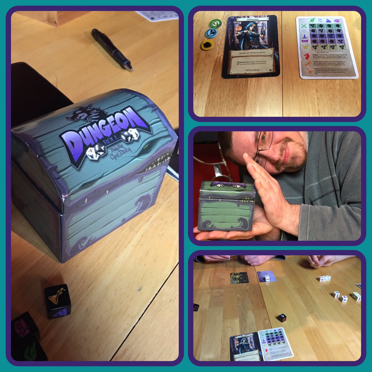 wots_qc's tweet image. Good morning #BGG, what a beautiful day in #Montreal. Its been ages but we played some #DungeonRoll! #2017Boardgamechallenge