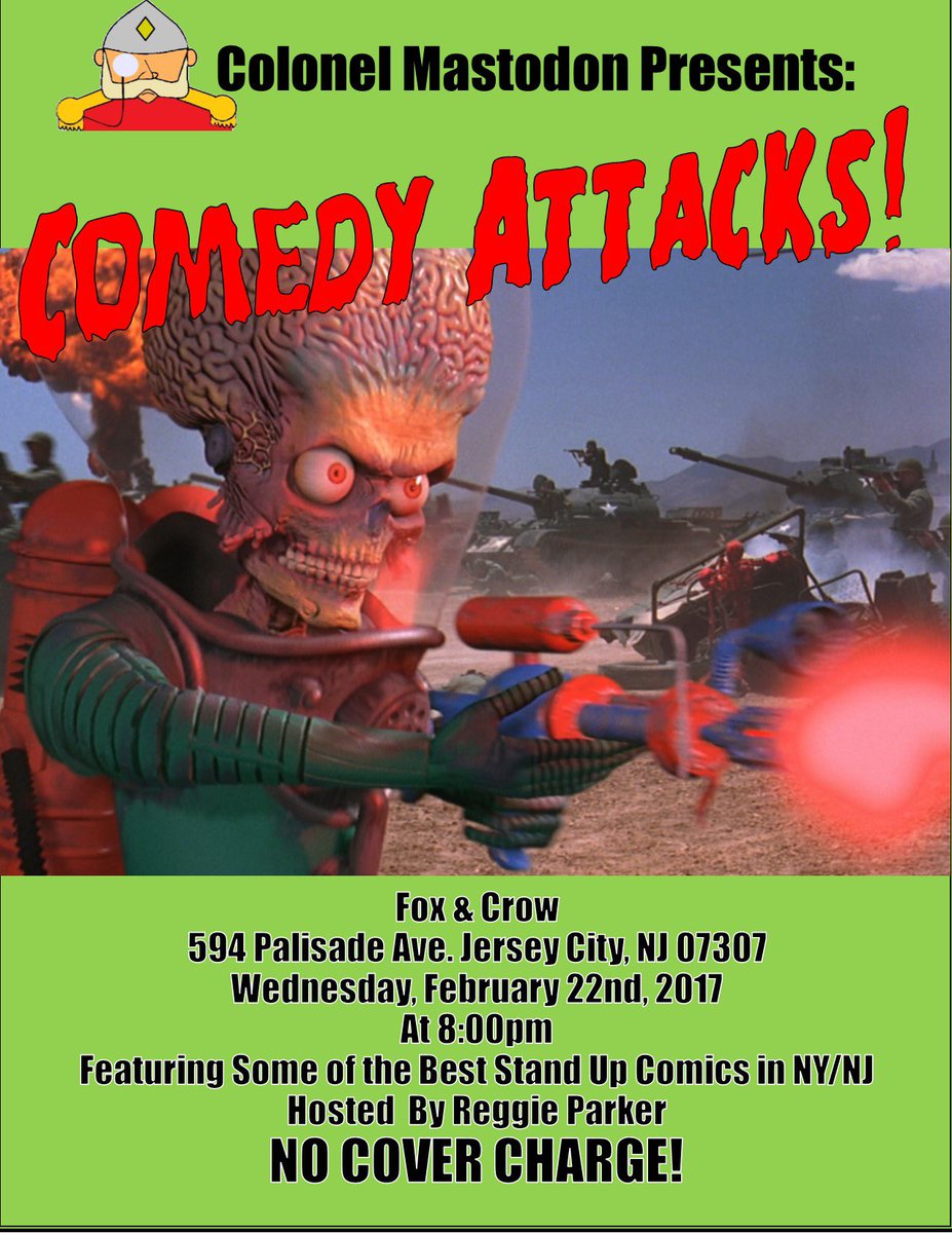JerseyDan18's tweet photo. Tonight, great comedy show at the Fox and Crow in Jersey City. No cover. 8pm &amp; stacked lineup. Come thru y'all @ColMastodon @RPcomedy https://t.co/pkmkvoDqWS