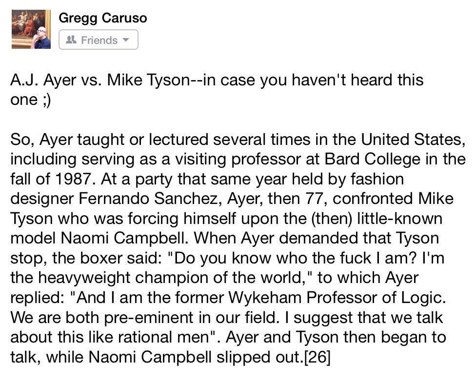 Gregg Caruso On Twitter A J Ayer Vs Mike Tyson