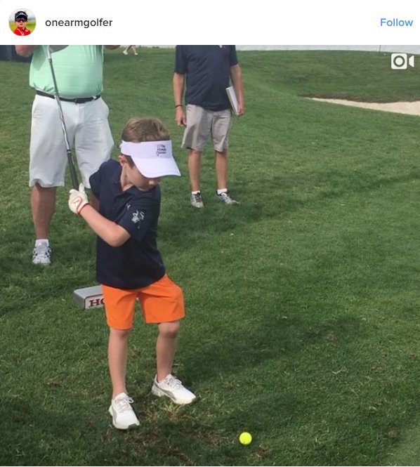 vpargolf's tweet image. Watch the incredible @onearmgolfer take on the pro's in a 60 yard NTP challenge @TheHondaClassic! #onearmchallenge po.st/OneArmChallenge