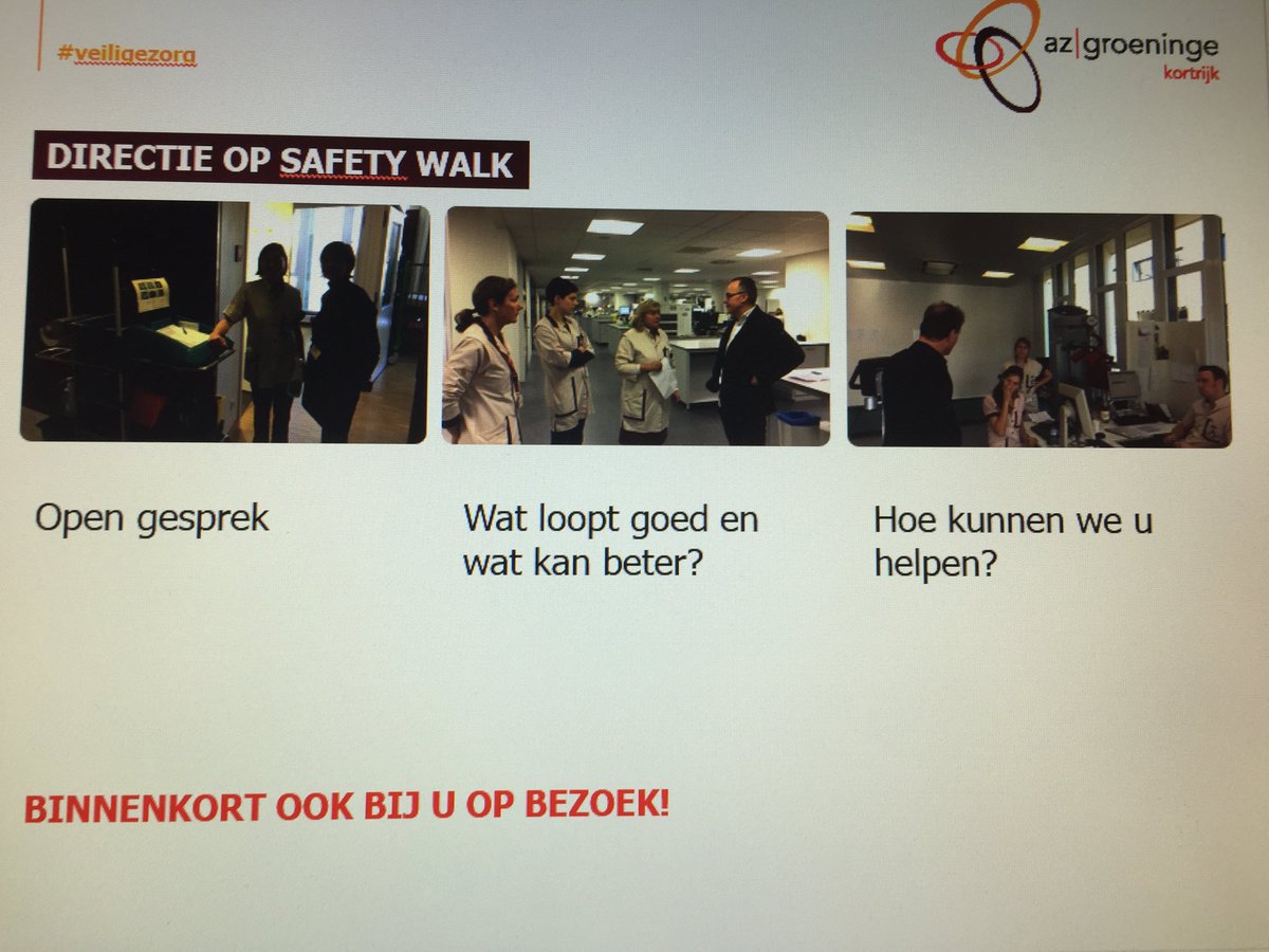 daveallegaert's tweet photo. Klaar voor online lancering: nieuwe screensaver #veiligezorg @azgroeninge met oa aandacht voor safety walks directie #gotothegemba #cultuur https://t.co/2RfaZMMOtS