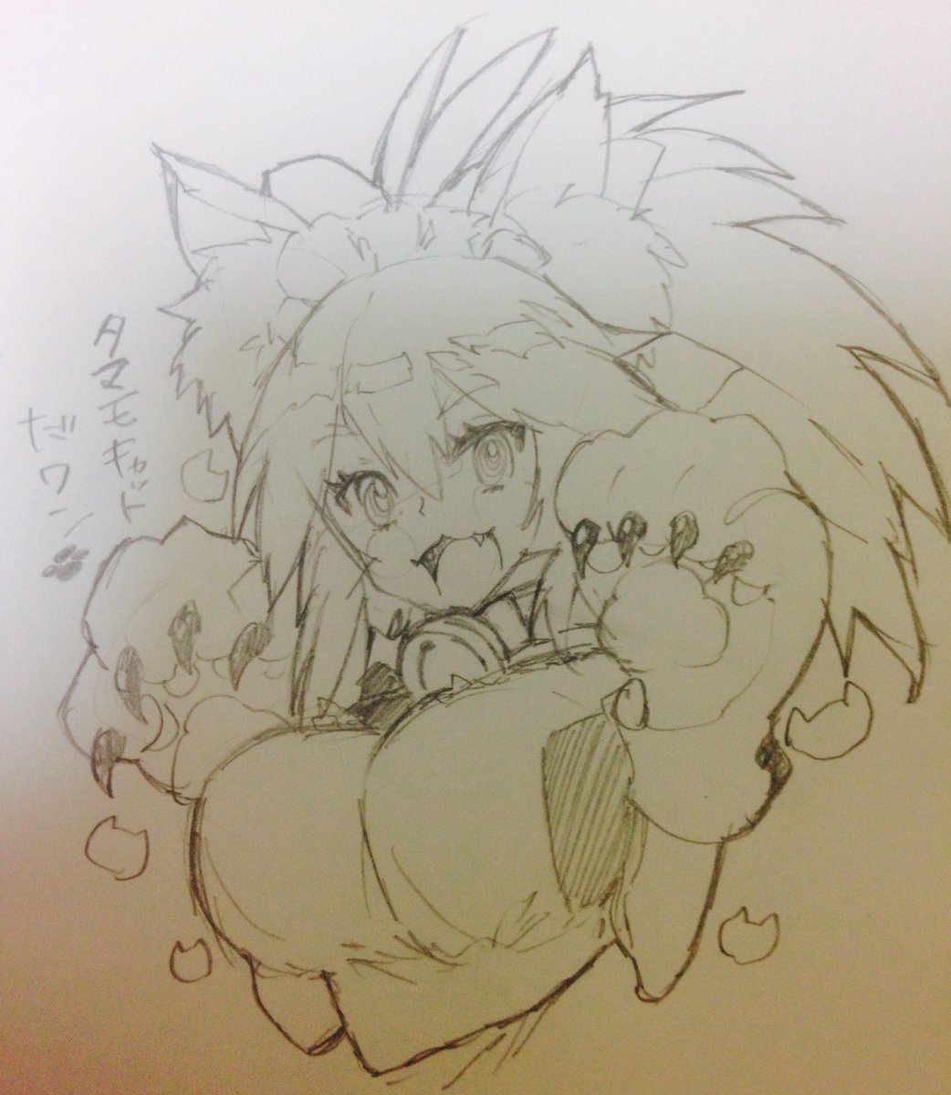 ニコ生と猫の日落書き 