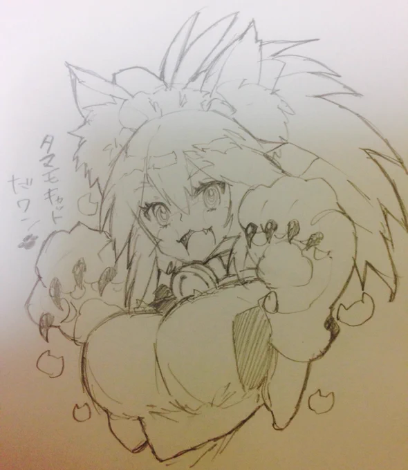 ニコ生と猫の日落書き 