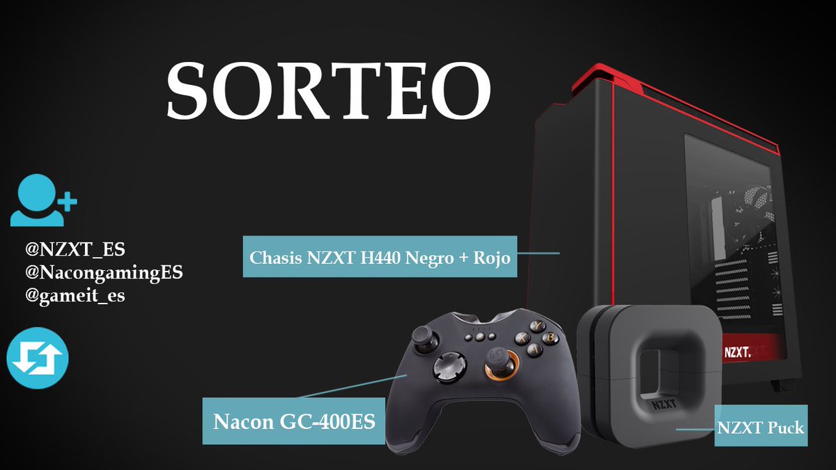 gameit_es's tweet photo. Último día para participar en nuestro sorteo conjunto con @NZXT_ES y @NacongamingES. ¡Avisados estáis! https://t.co/PLPCcrS7Pr https://t.co/P20VSOAjuY