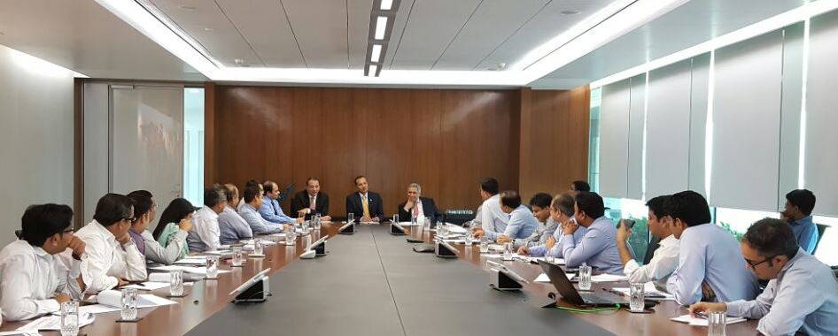 JindalSteel_In's tweet photo. .@MPNaveenJindal Chairman #JSPL, @RaviUppal52 MD &amp; Group CEO &amp; #RajeshBhatia Group CFO addressing analysts during a meet today in #Mumbai https://t.co/tED4QOwNAH