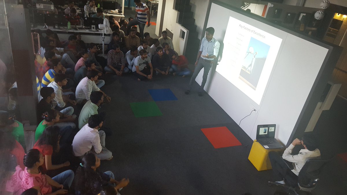 multidots's tweet image. &quot;Shoot for the excellence, you will land among the Success&quot;
#WEDTalks session-6 on &quot;Success v/s Excellence&quot; by @wittysatish @multidots