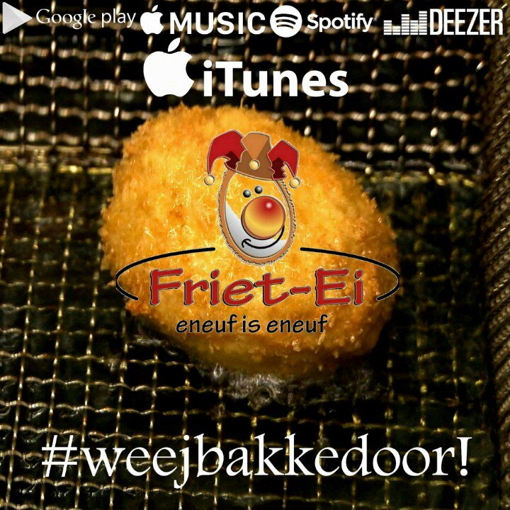 Vanaaf vandaag staon weej ouk op (Friet) Ei-tunes. #weejbakkedoor 

itun.es/nl/twaUhb