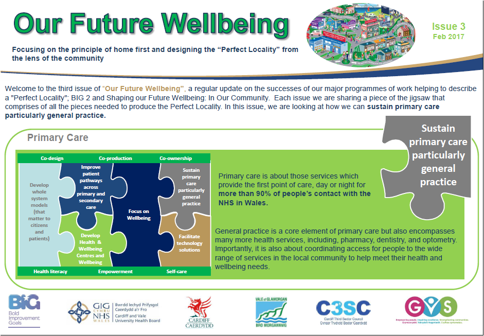 PMO_CVUHB's tweet photo. Have you seen the 3rd issue of Our Future Wellbeing on how to sustain primary care? https://t.co/MBK2zbz7vN #perfectlocality #cavSOFW https://t.co/xG2PI7EdS0