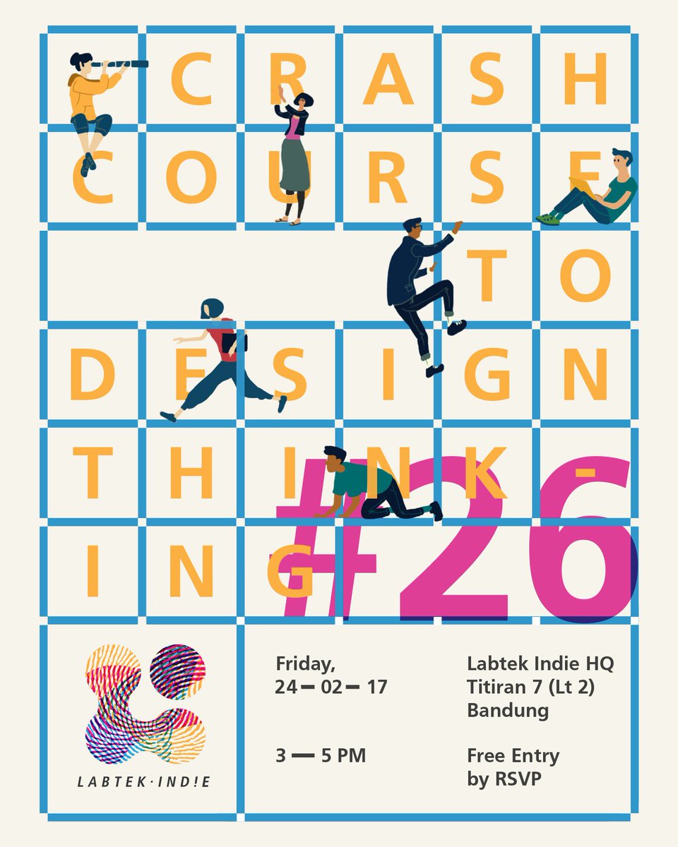labtekindie's tweet photo. Gratis! Gratis! Workshop singkat Design Thinking, link registrasi > https://t.co/WcQ8LeYzZN :) #designthinking #labtekindie https://t.co/t0ThCPItMl