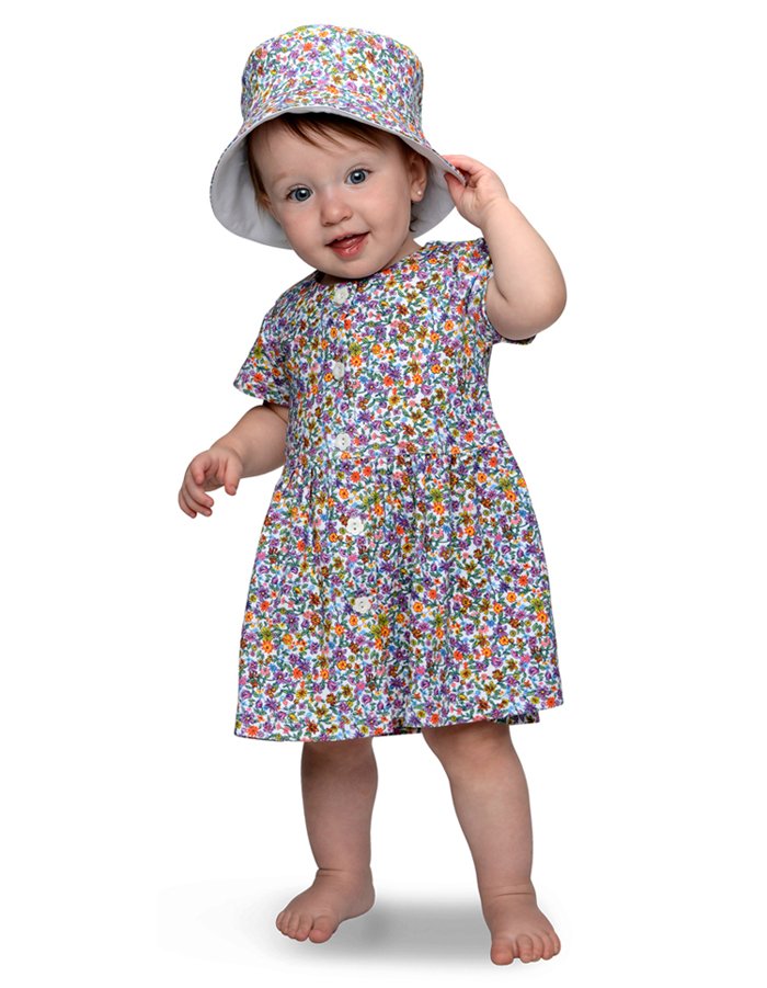 JamesGirone's tweet photo. #ss17 From #Snopea's Field of Flowers #babycollection, the Button Front Cap Sleeve Dress with matching Sunhat. https://t.co/XO8mNhMyWM https://t.co/q5WzVeIZLO