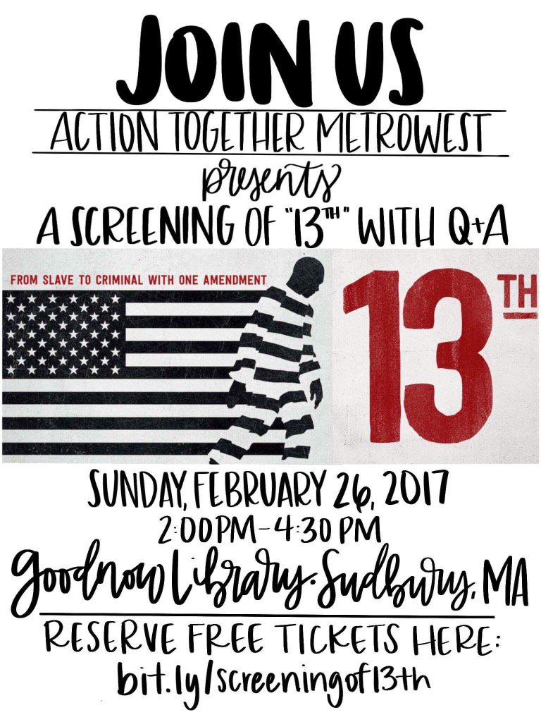 MA4RacialJustic's tweet image. RT @interfemnhs @SudburyPatch @metrowestdaily @SudburyCrier #13thAmendment #prisonsystem Gr8 docu gr8 discussion