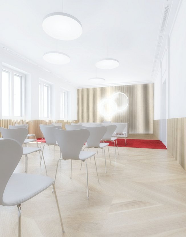 Die Stadt Villach hat um 70.000 € den Standesamtsaal umbauen lassen. Und ich finde, das sieht verdammt cool aus. (C) Stadt Villach