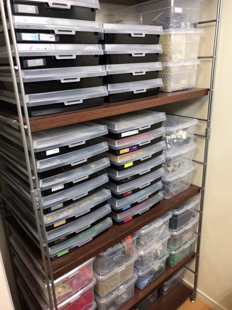 にかいどう レゴ機械生物図鑑 בטוויטר 今週は仕分けに徹する事にする 今は灰色のみ細かく分類し その他のは例の100均a4ケースに色ごとにドカッと突っ込む手抜き分類 それも限界に来たので引き出し買おうとおもうけど やっぱりアイリスのクリアチェストが鉄板