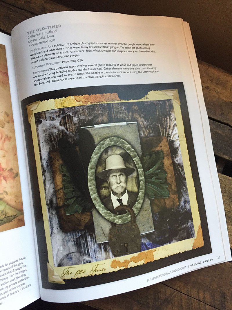 Got a surprise in the mail yesterday. My art has been published again in the new edition of Somerset Digital Studio Magazine!