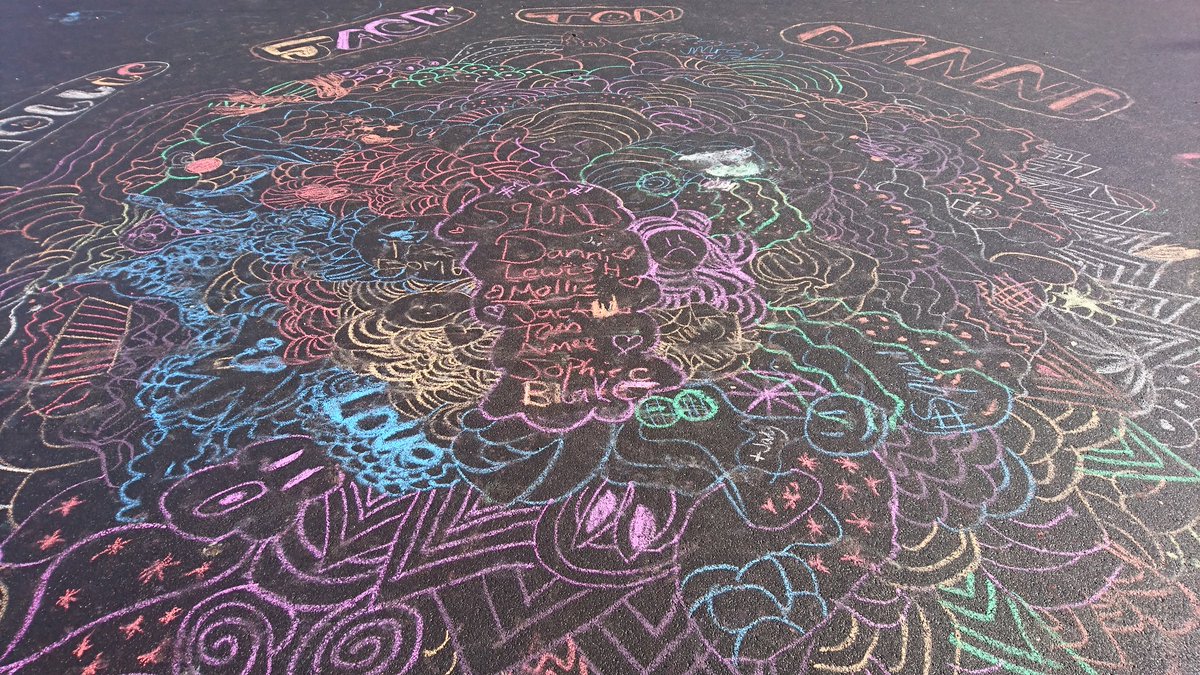 Connor_PEEK's tweet photo. Endless possibilities with imagination &amp; chalk today @WellshotPrimary........murals, rainbows, dragons &amp; portals to name a few! 😊 #PEEKplay https://t.co/dClPsVwckA