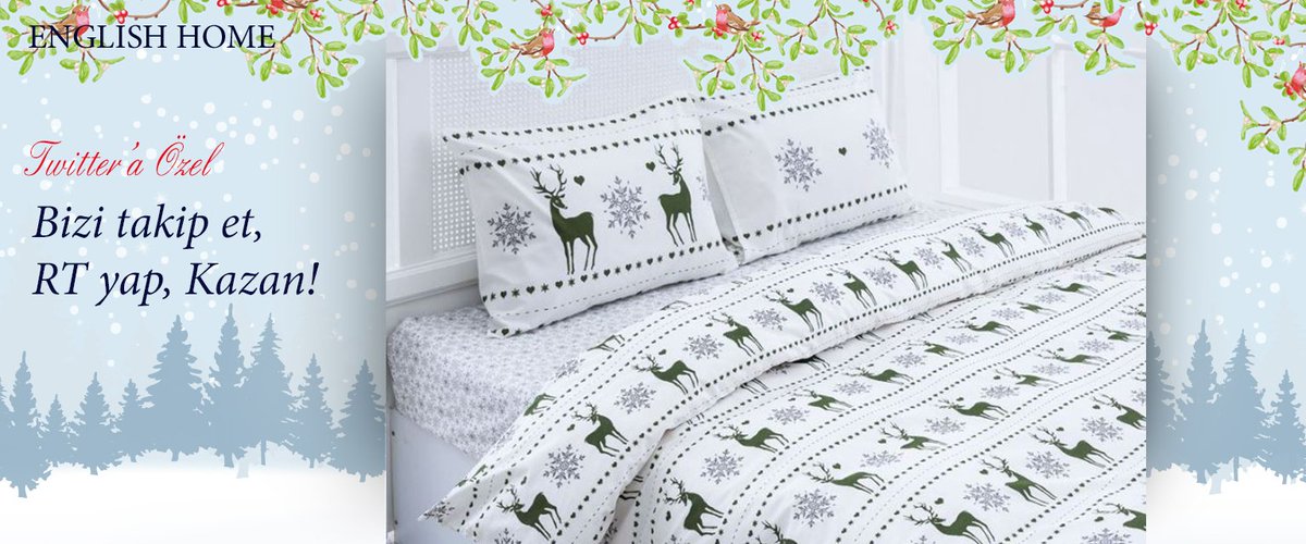 Twitter'a özel; 3 kişiye sınırlı sayıda üretilen nevresim takımımız hediye! Twitter sayfamızı takip edin, tweetimizi beğenerek RT yapın.