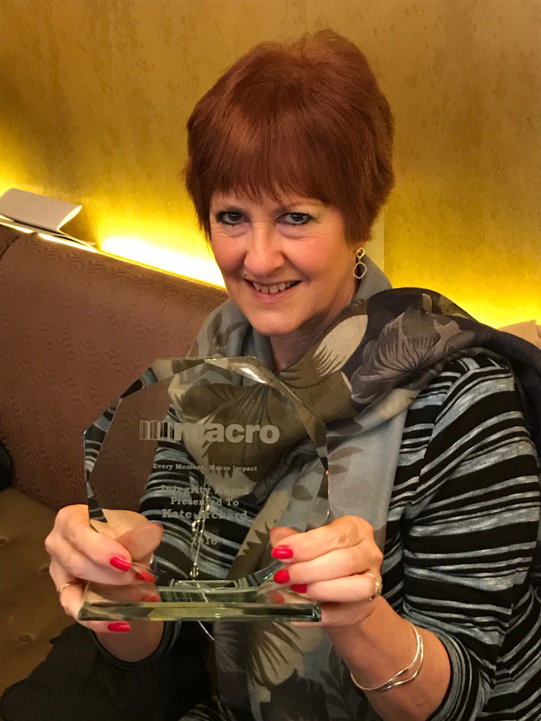 Winner of the Macro integrity EMMI award in 2016 Kate Archard @MacroImpact