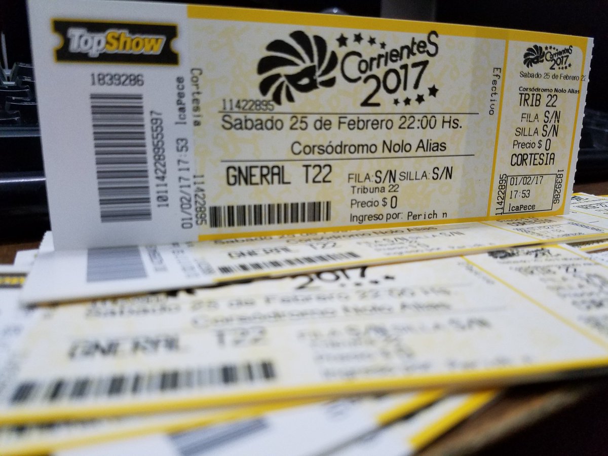 DiarioElLitoral's tweet photo. #SORTEO Seguinos, dale RT y participás por entradas para el sábado en los Carnavales de #Corrientes. Más opciones en https://t.co/vemKYMzSxp https://t.co/RmVYeZJVxo