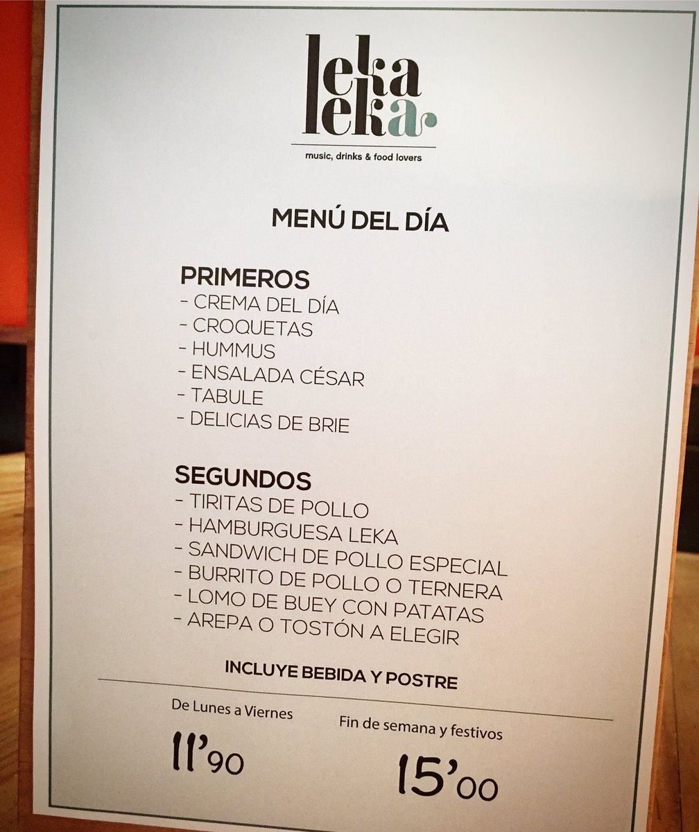 #menuleka #menudedia #lalatina #madrid