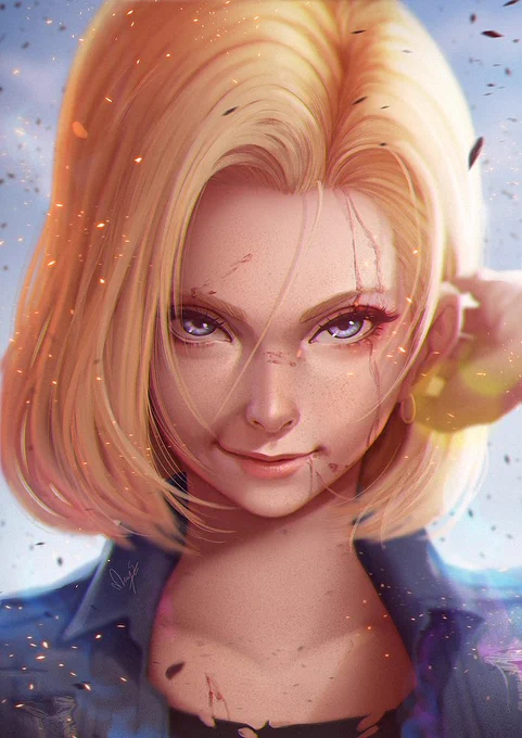 人造人間18号「ラズリ」Android 18, Lazuli. Hope you all like it.#ドラゴンボール#DragonBall #digitalart #18号#anime#android18 
