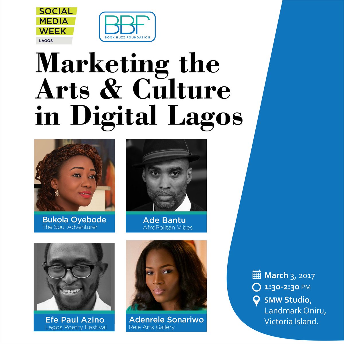 bookbuzzNG's tweet photo. We're excited to be hosting an event @SMWLagos Check out the details &amp; register here https://t.co/aJITWzaP3l  #SMWMarketingtheArts https://t.co/LaQh5TQiuZ