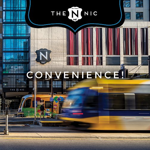 TheNicOnFifth's tweet photo. The Minneapolis light rail has a stop right in front of The Nic! Call (844) 284-9464 to set up a personal tour today. https://t.co/U74TLgdAGC