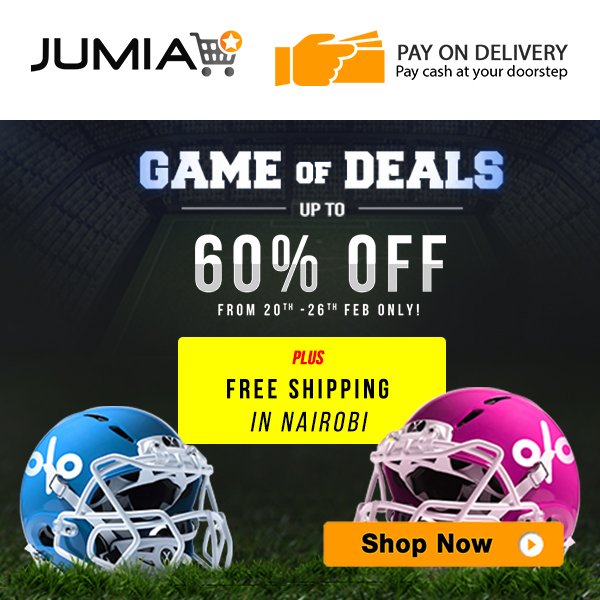 mwarango's tweet photo. GAME OF DEALS WITH #JUMIA CLICK https://t.co/CtBWlv3vb3 #GameofDeals https://t.co/HQca62H4wG