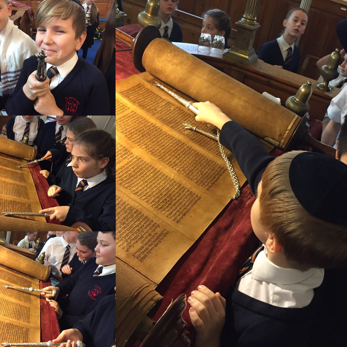 Y6StPetersRC's tweet photo. What an insightful trip to Plymouth's Synagogue #JudaismWeek #CASTSchools Lots of learning for young and old! #LifeLongLearning https://t.co/VEkExiHHDy