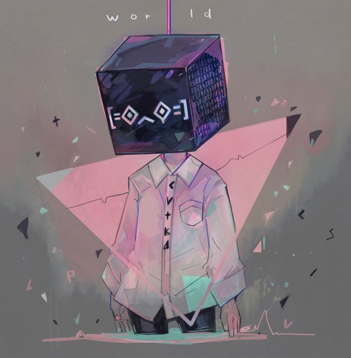 「Porter Robinsonのworlds聴きながら 」|寺田てらのイラスト