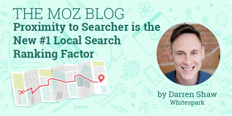 jmcfarland21995's tweet image. Proximity to Searcher is the New #1 Local Search Ranking Factor mz.cm/2kKheoq By DarrenShaw_  #SportsAnd…