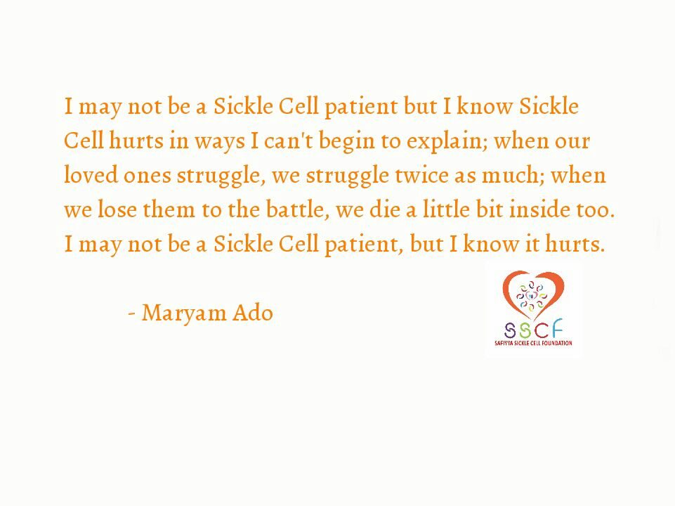 Maaryam_Ado's tweet image. What do you you feel or have to say about Sickle Cell disorder/disease? 
Send in with your  name/anonymously &amp;amp; speak out! #sicklecelltome