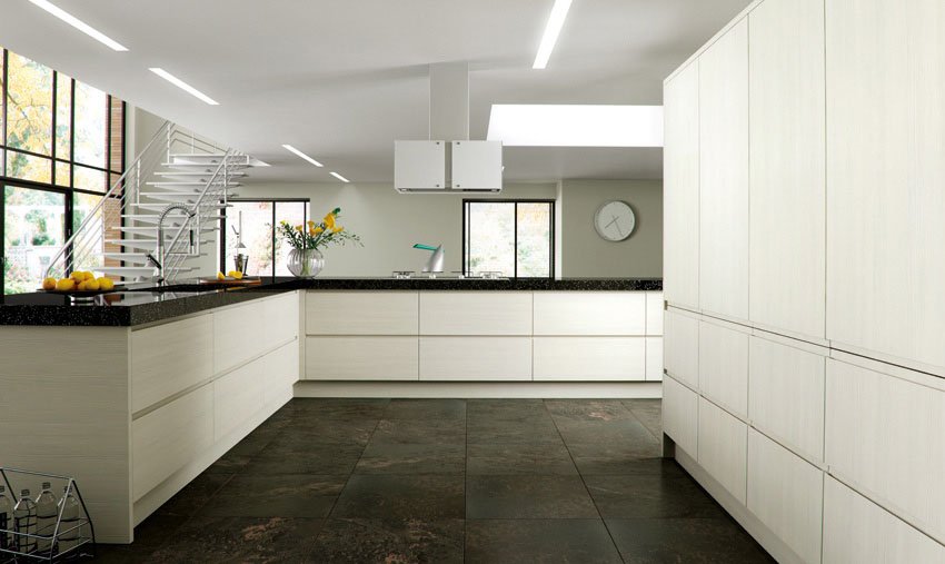 BR_Kitchen_Bath's tweet photo. Sleek lines make these hot kitchen trends from 2017. Custom cabinets from B &amp; R can turn your dreams to reality! #kitchendecor #Inspiration https://t.co/KlM94EQ3pr