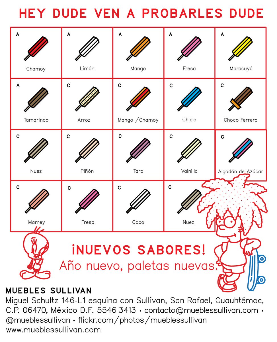 mueblessullivan's tweet photo. MENUS DE PALETAS DE SABORES DE MUEBLES DE SULLIVANS DE LAS SANS RAFAS https://t.co/bxiw64RnT2