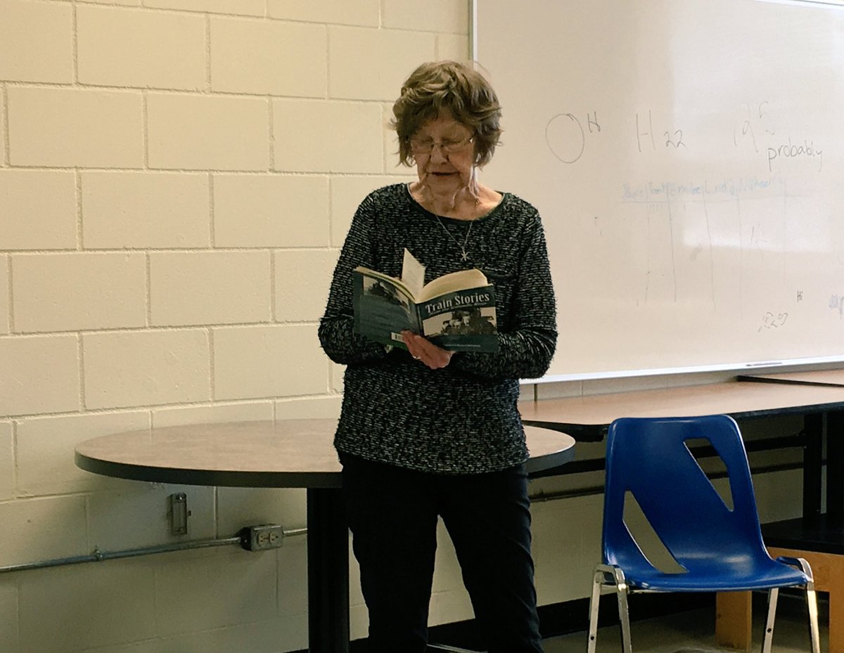 REMSJourneys's tweet photo. Today we welcomed Mrs. Wishnowski as our guest reader for I ❤ to Read Month! She shared an exciting story about Riverton's old train bridge. https://t.co/bp2axNDcwR