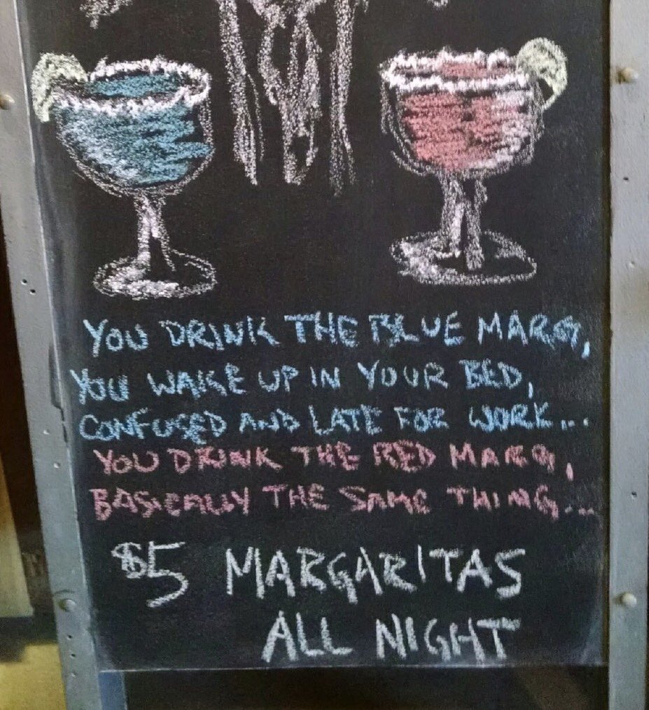Red or Blue?  #NationalMargaritaDay #Kubballat6pm