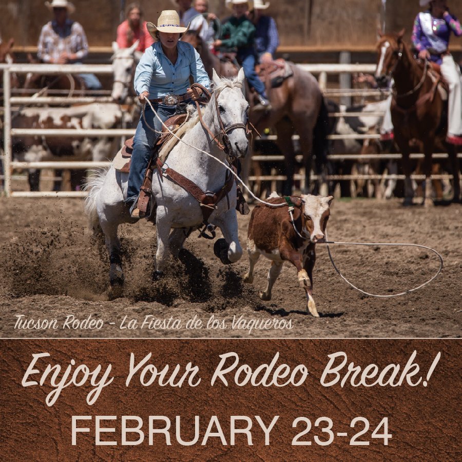 tucsonunified's tweet photo. We are just about ready to say yee-haw! Have a wonderful #RodeoBreak #TucsonUnified
We'll see you on Monday! https://t.co/wiaPdqiSNb