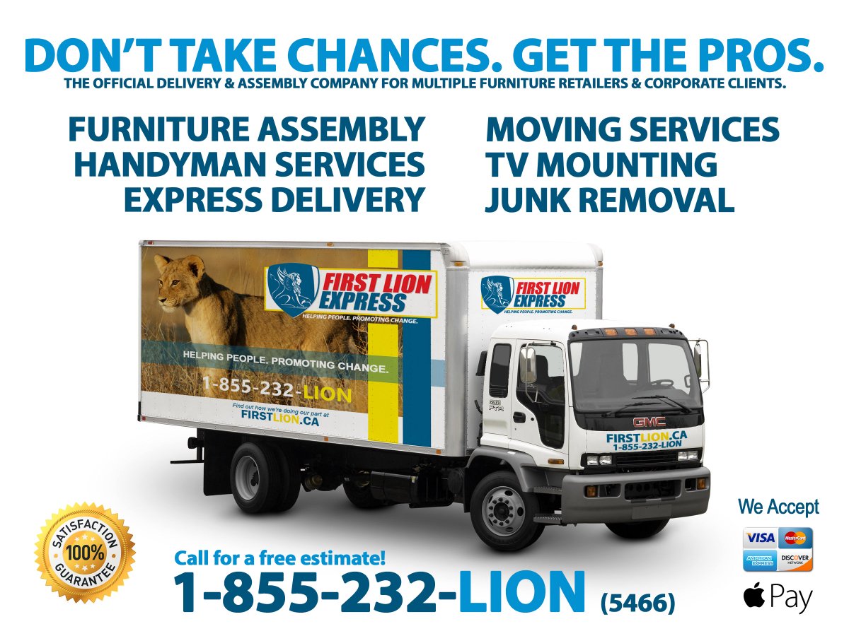 FirstLionEnt's tweet image. Affordable &amp;amp; Professional #Furniture #Assembly #Moving #TVMounting #JunkRemoval &amp;amp; #OfficeRelocation in #Vancouver #IKEA &amp;amp; More