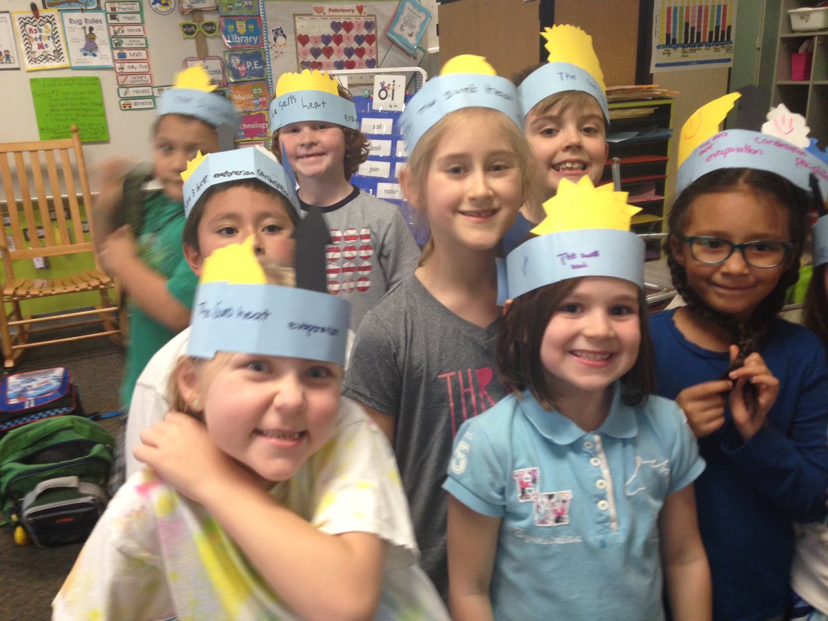 Rocking our water cycle hats!