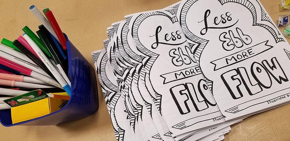 AdvisorSoyla's tweet photo. Instead of giving handouts with ppt slides, I provided coloring books that I illustrated with key terms from my presentation. #SaProArt https://t.co/UliMoiOGlT