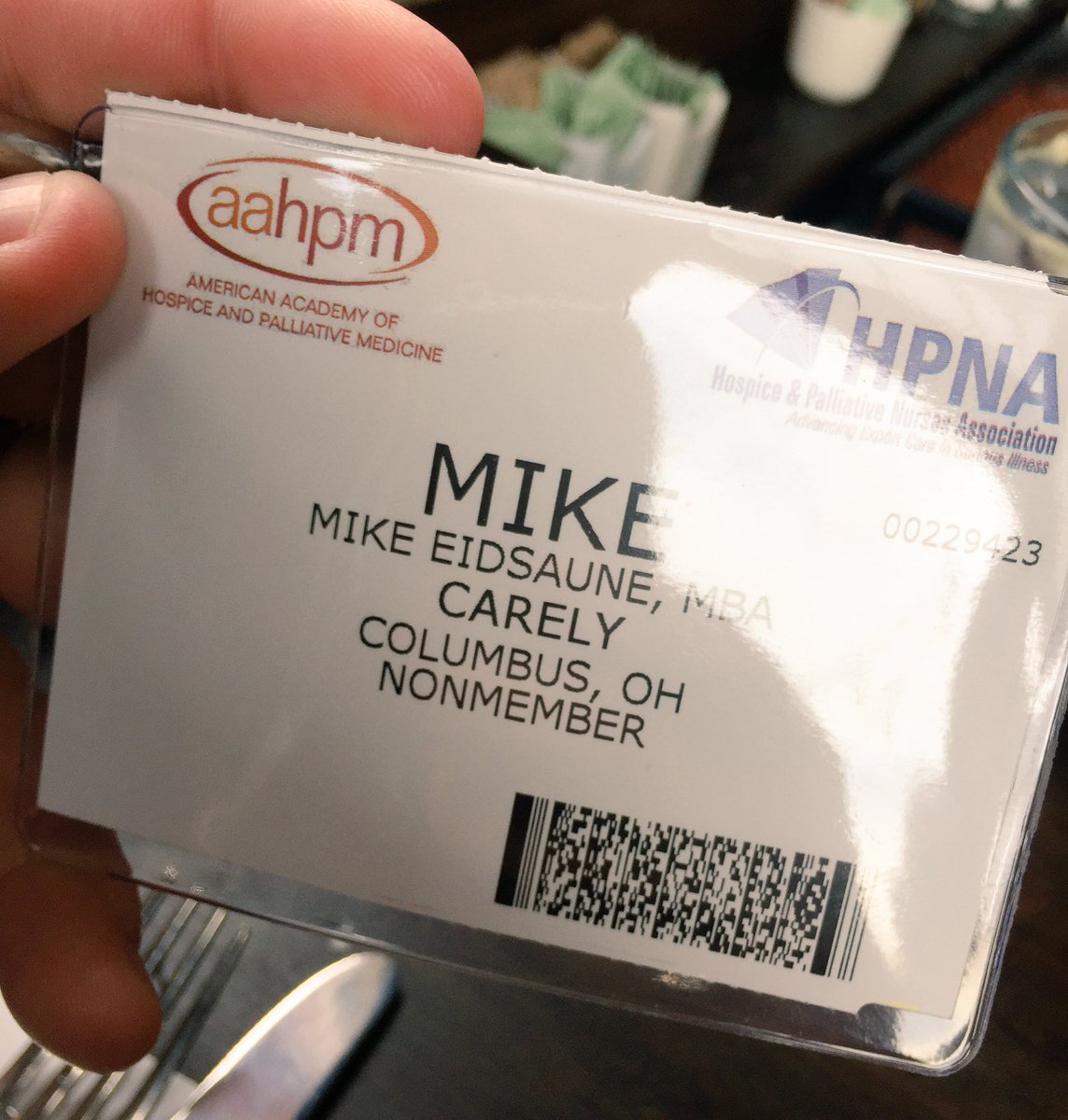 CaregivingMike's tweet image. All registered and ready to go! First stop food, then First Timer Reception! #hpmRookie17 #hpm17