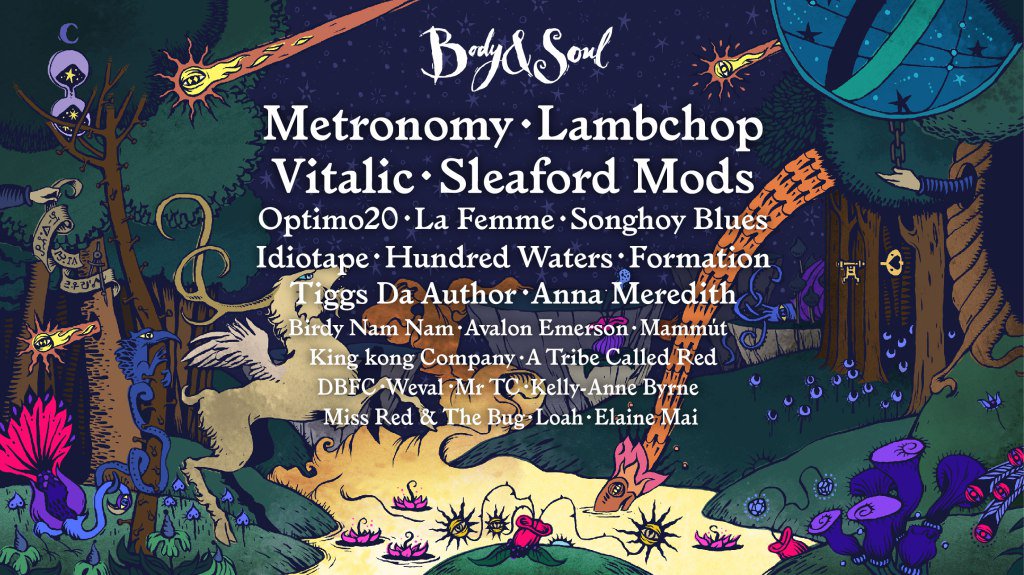 ImmerseSpa's tweet photo. First acts announced for this year's @BodyandSoulIrl - looking like another cracking line-up to fully immerse yourself in!! https://t.co/e1BmN0UT83
